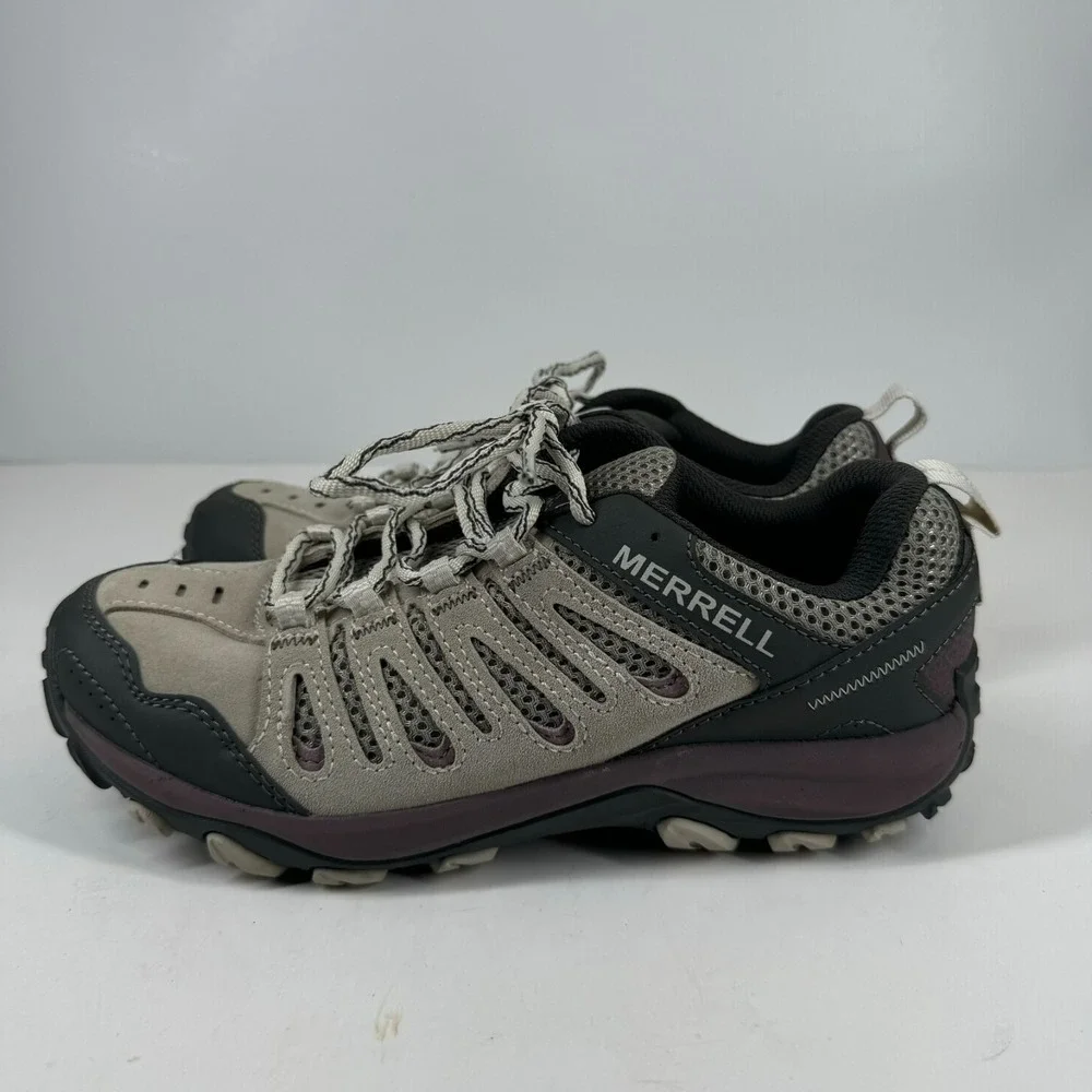 Merrell Crosslander 3 Women's US 8 Silver Antler Grey Suede Hiking Trail Shoes